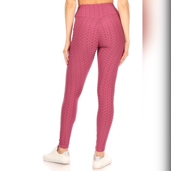 Mauve Pink Ruched Butt Enhancing Yoga Legging - Picture 2 of 3